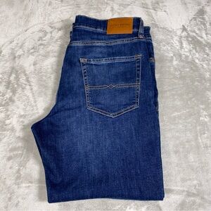 Lucky Brand Mens 34x30 Blue 410 Athletic Straight Stretch Denim Mid wash